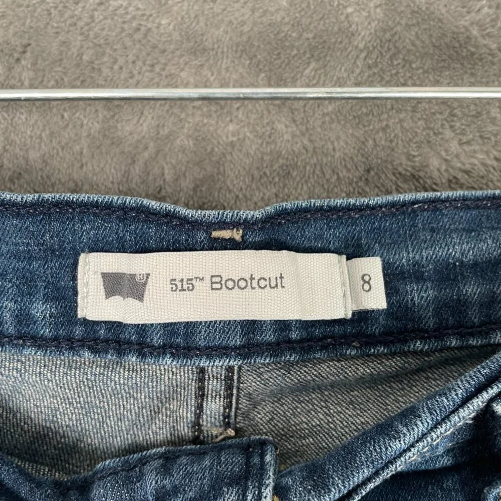 Levi's 515 Bootcut Jeans Women's 8 W30 L27 Blue Denim Flared Coastal Cowgirl Y2K - Picture 3 of 9